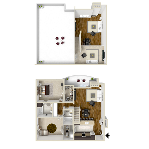 Two-Bedroom Penthouse A